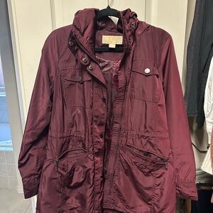 Michael Kors Burgundy Trench Coat